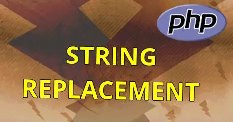Replace string in php.
