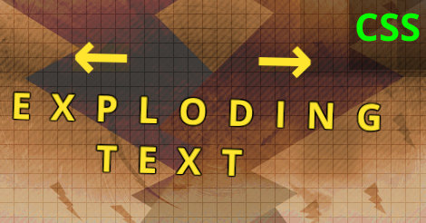 Exploding text animation, CSS