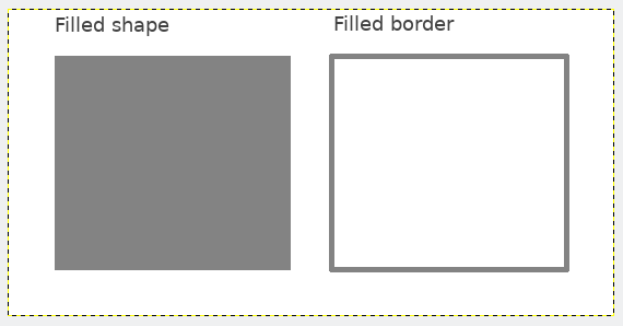 Filled shapes and borders in Gimp