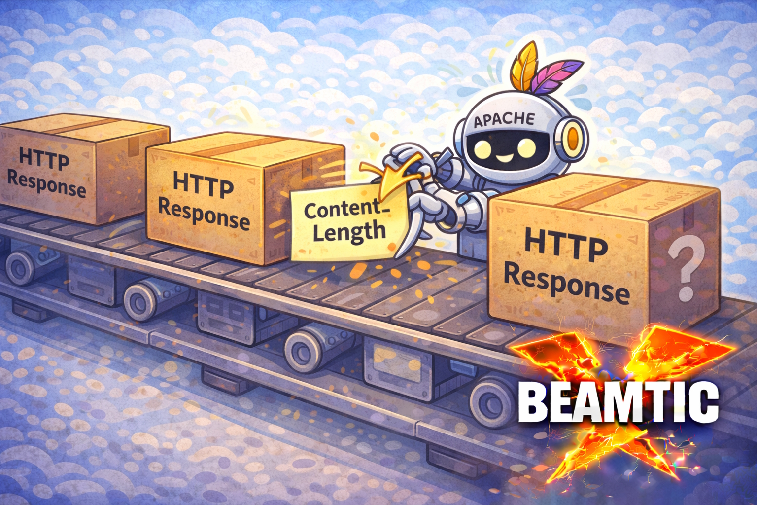 An Apache robot is breaking HTTP by messing up the content-length header.