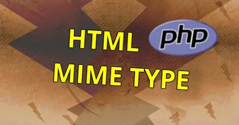 HTML Mime Type.