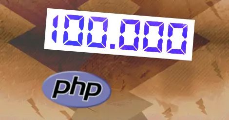 Count to 100.000 in php