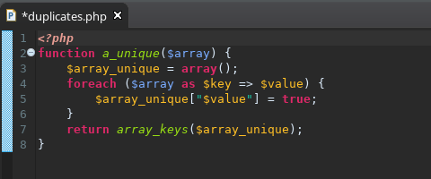 Removing duplicates from arrays in PHP.