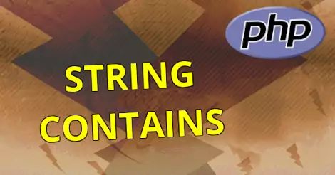 php string contains string