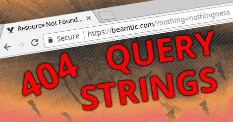 404 on non-existent query strings.