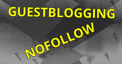 Using nofollow on links for guestblogging.