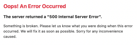 Shopware 500 Internal Server error
