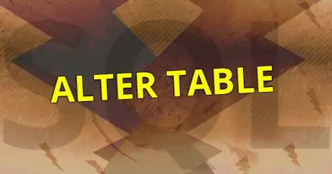 Alter table, SQL