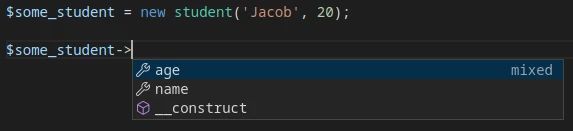 object property auto-complete in virsual studio code.