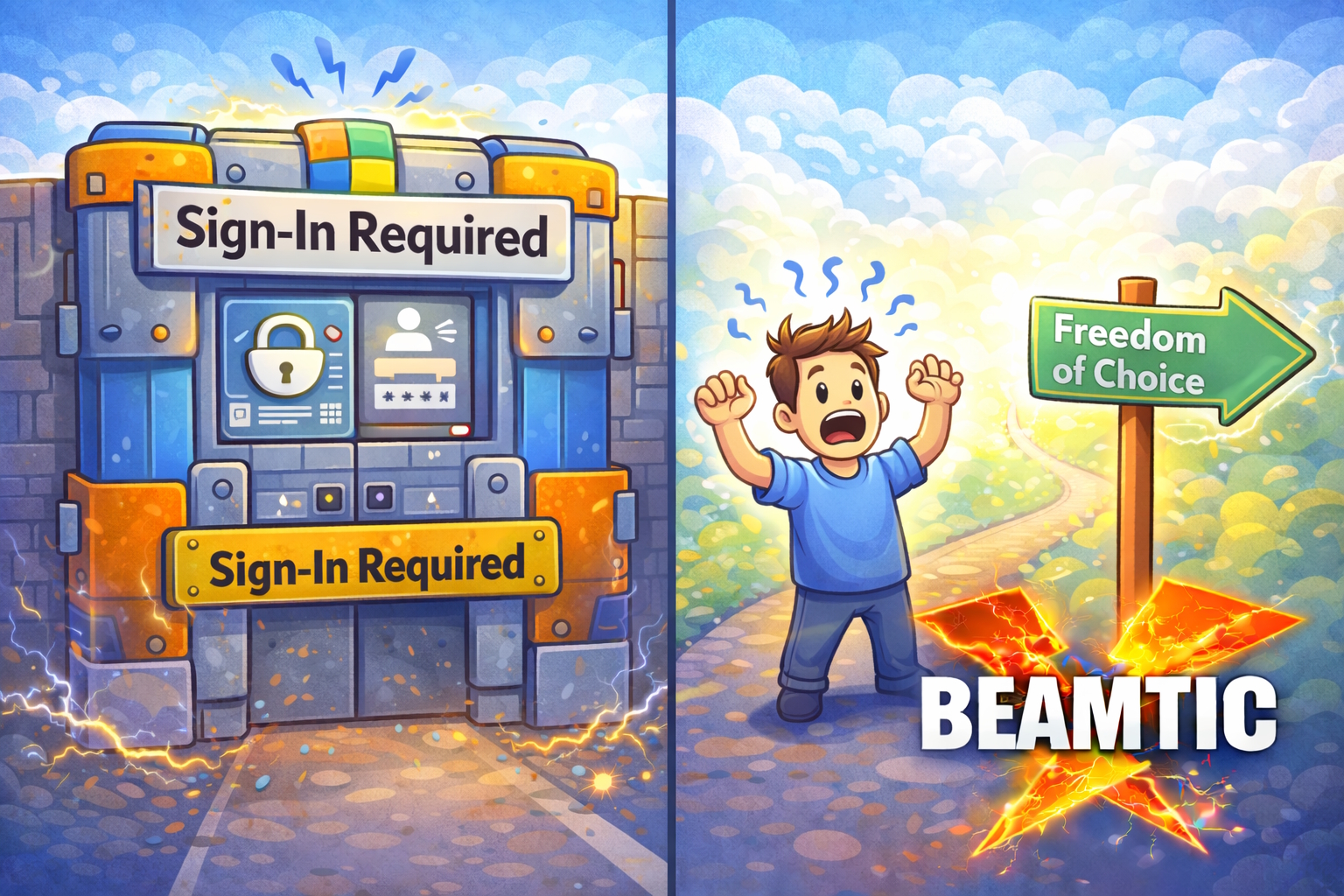 Microsoft, must respect freedom of choice.